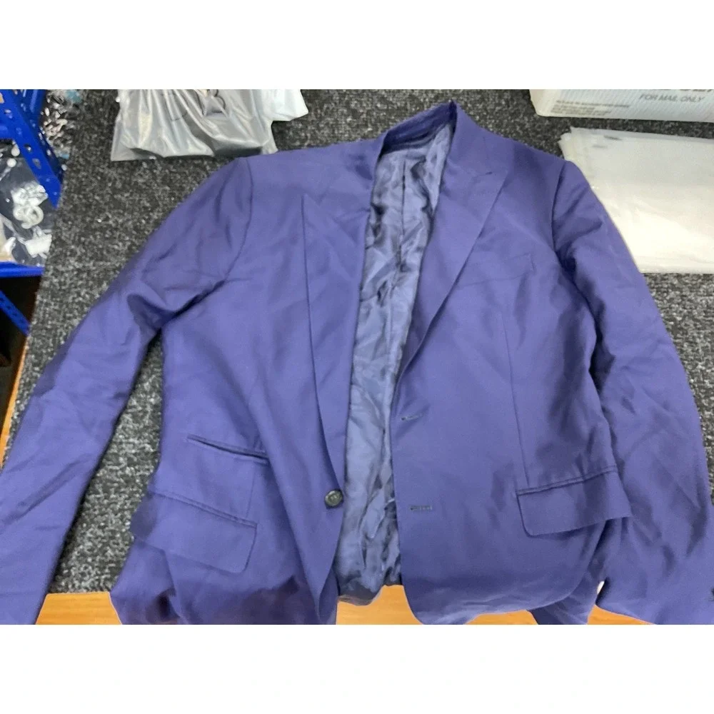 Men's Tailored Wool Blazer Vitale Barberis Canonico Italian Fabric Blue Sport Co